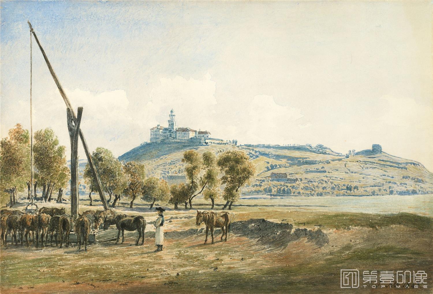 列支敦士登皇家美术馆-Jakob Alt-Martinsberg in Raab District, 1842 
